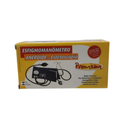 Aparelho de Pressão Esfigmomanômetro Aneroide Premium em velcro - com estetoscópio